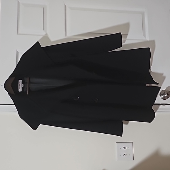 Womens Black Anne Klein Peacoat M - Picture 4 of 4